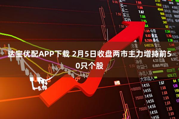 达宝优配APP下载 2月5日收盘两市主力增持前50只个股